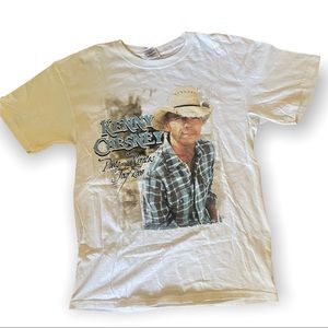 Kenny Chesney Poets And Pirates Y2K Concert Tour White Shirt